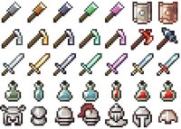 16x16 Pixel Art Item Icons