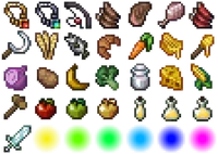 16x16 Pixel Art Item Icons