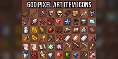 16x16 Pixel Art Item Icons