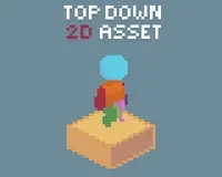 2D Pixel Art Top-Down Character Template (3/4 perspective)