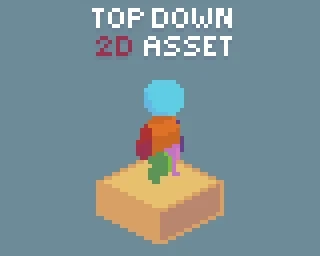 2D Pixel Art Top-Down Character Template (3/4 perspective)