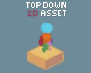 2D Pixel Art Top-Down Character Template (3/4 perspective)