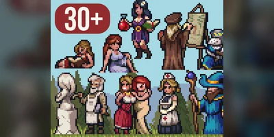30+ Pixel Art Characters - NPC Pack