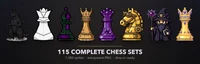Chess Piece Mega Pack - 115 наборов, 1380 спрайтов