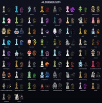 Chess Piece Mega Pack - 115 наборов, 1380 спрайтов