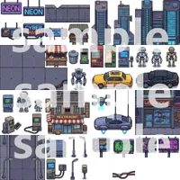 Cyberpunk City Tileset - Pixel Art Asset Pack