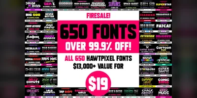 Hawtpixel Font Bundle