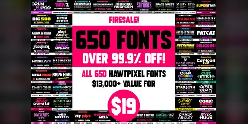Hawtpixel Font Bundle