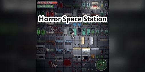 Horror Space Station Top-Down Pixel Art Tileset