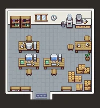 Тайлсет Офисный интерьер Office Interior Tileset (16x16)