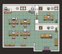 Тайлсет Офисный интерьер Office Interior Tileset (16x16)