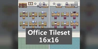 Тайлсет Офисный интерьер Office Interior Tileset (16x16)