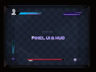 Пиксельный интерфейс и HUD Pixel UI & HUD