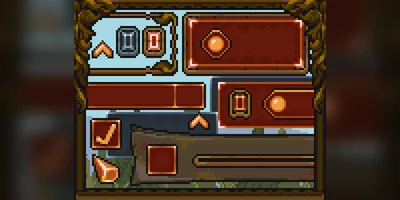 Pixel Art Fantasy UI Interface Asset Pack