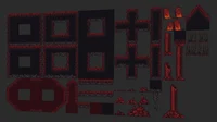 Набор пиксельных ассетов Pixel Art Hell Tiles And Enemies 32x32