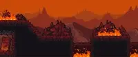 Набор пиксельных ассетов Pixel Art Hell Tiles And Enemies 32x32