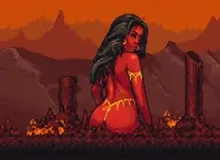 Набор пиксельных ассетов Pixel Art Hell Tiles And Enemies 32x32
