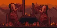 Набор пиксельных ассетов Pixel Art Hell Tiles And Enemies 32x32