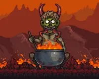 Набор пиксельных ассетов Pixel Art Hell Tiles And Enemies 32x32