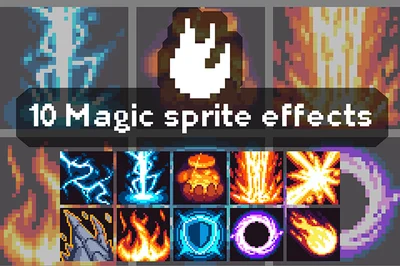 Pixel Art Magic Sprite Sheet Effects
