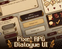 Пиксельный интерфейс диалогов Pixel RPG Dialogue UI