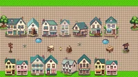 Pixel Town Builder — 4 стиля города, 88 зданий