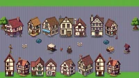 Pixel Town Builder — 4 стиля города, 88 зданий