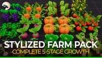 Stylized Farm Crops Ultimate Low Poly Asset Pack