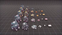 Стилизованные рудные жилы: модульный набор руд и кристаллов Stylized Mining Nodes