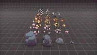 Стилизованные рудные жилы: модульный набор руд и кристаллов Stylized Mining Nodes