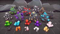 Стилизованные рудные жилы: модульный набор руд и кристаллов Stylized Mining Nodes