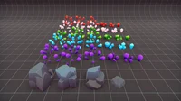Стилизованные рудные жилы: модульный набор руд и кристаллов Stylized Mining Nodes